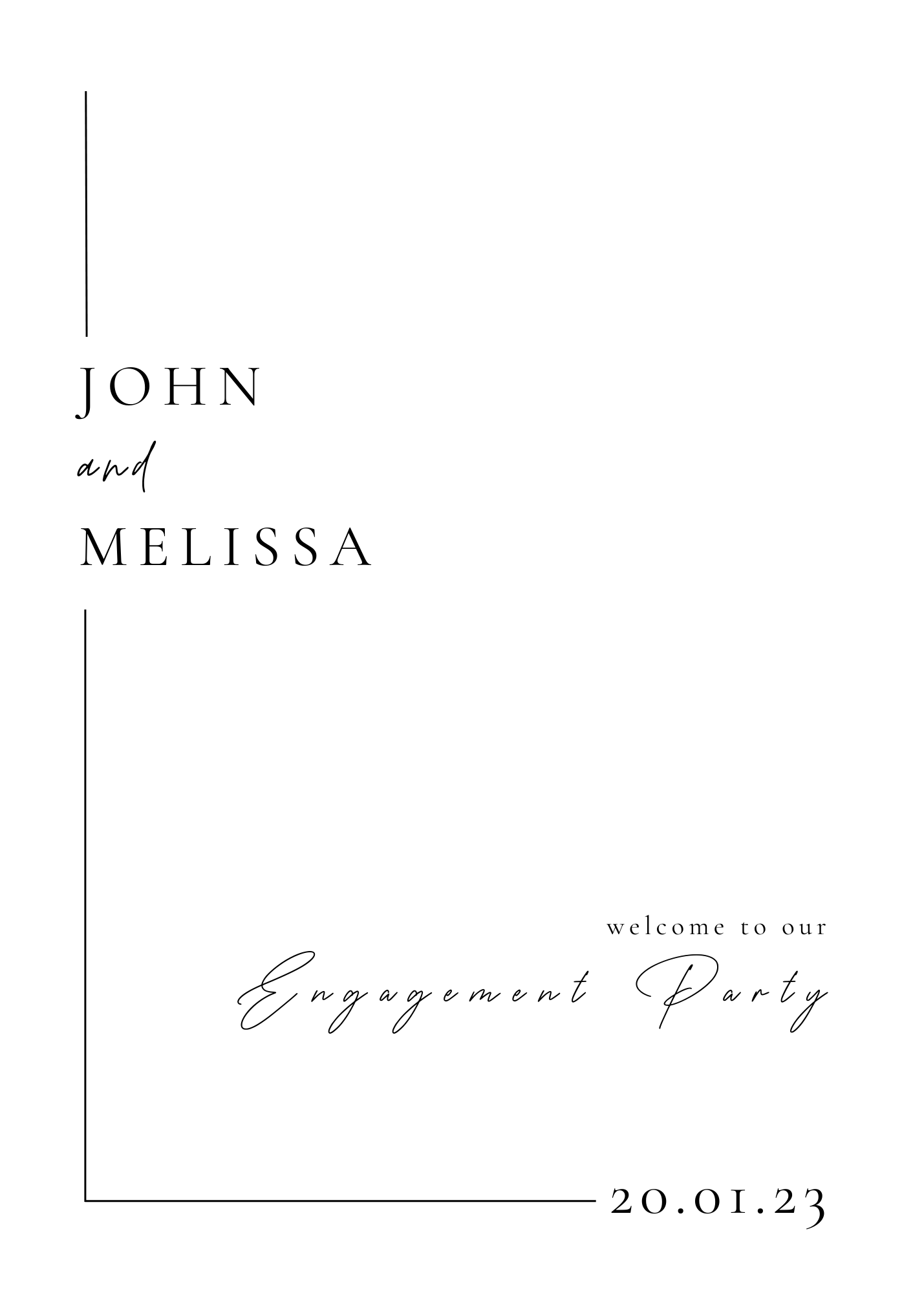 Elegance Welcome Sign