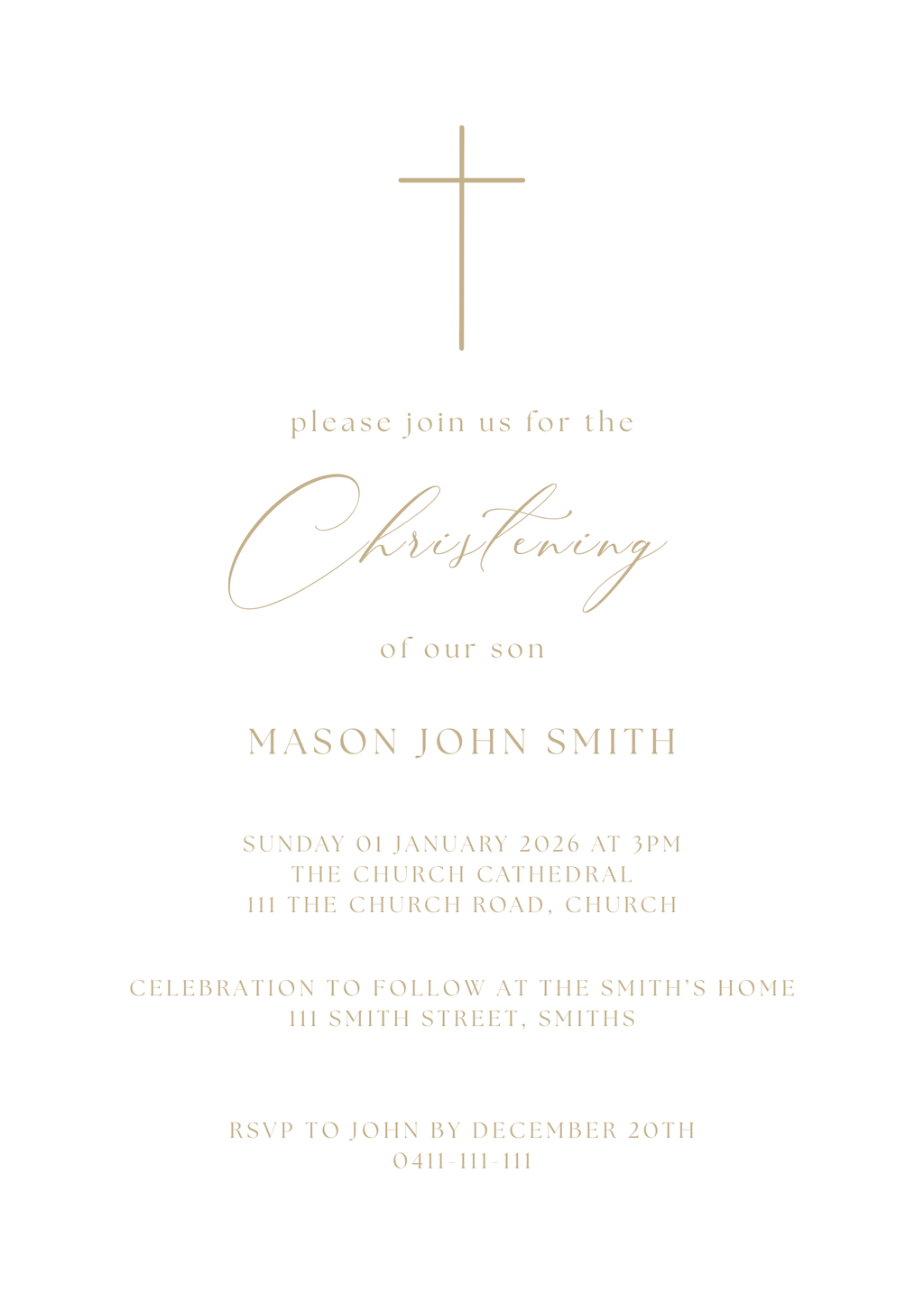 Pure Beginnings Invitation