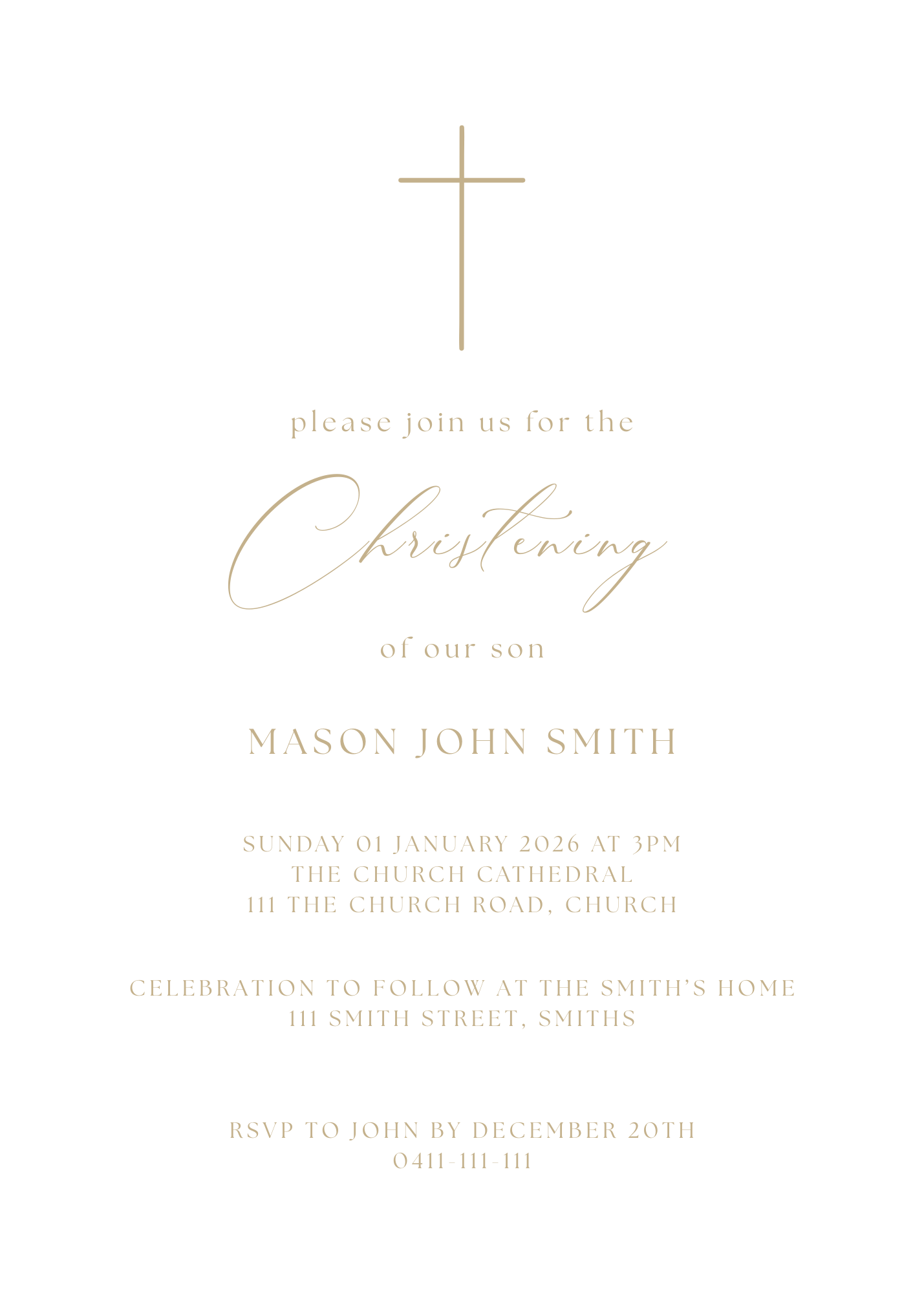 Pure Beginnings Invitation